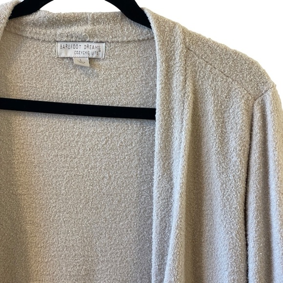 Barefoot Dreams CozyChic Beige Cardigan Long Duster Size Large - Picture 8 of 10